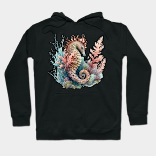 Watercolor Seahorse Hoodie